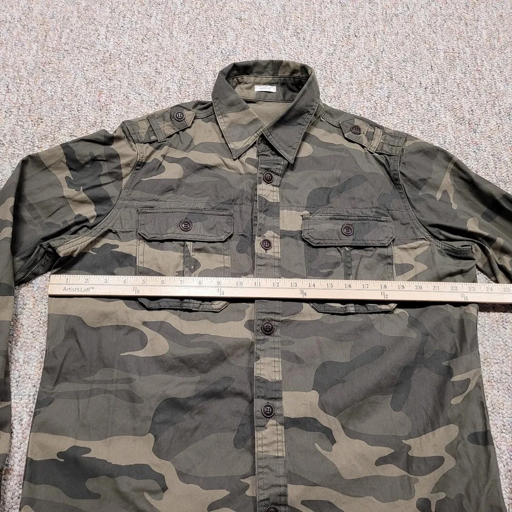 Abercrombie & Fitch Jacket Mens Large Woodland Camo Military Cruel Wolf‎ Muscle